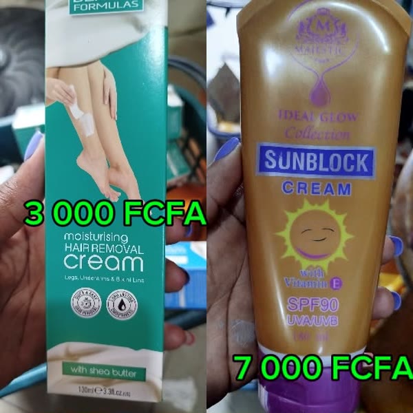 Crème dépilatoire et Sunblock Cream SPF 90 du pack soin pratique HAPPY UP